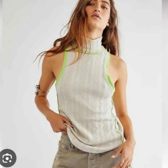 Free People We The Free Marley Mock Tank Top Size Medium - Picture 1 of 4